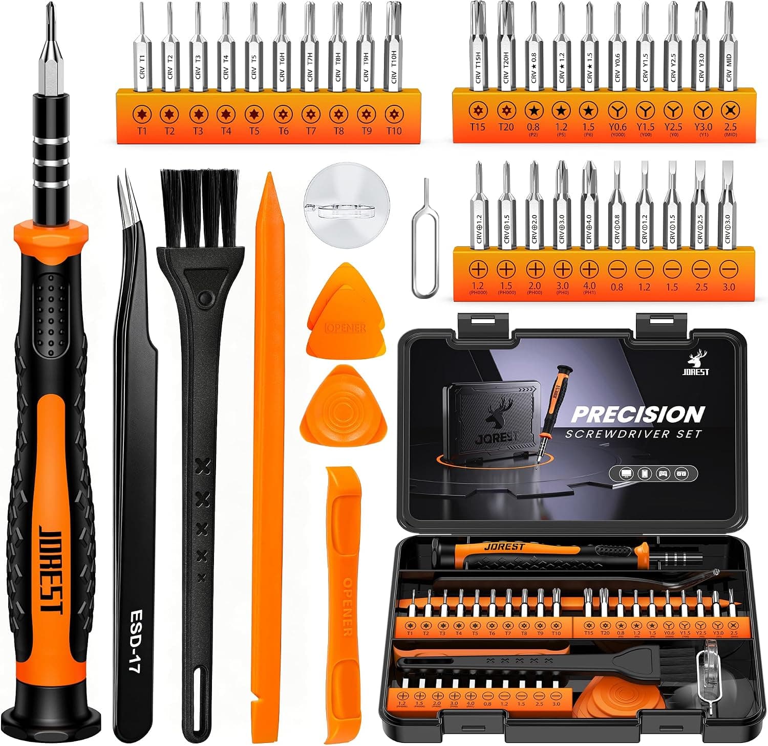 JOREST Small Precision Screwdriver Set with Torx, Triwing and Phillips