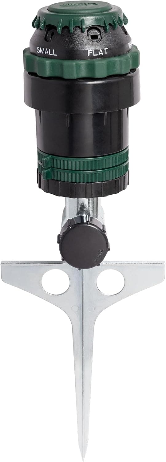 Orbit H2O-Six Gear-Drive Sprinkler on Metal T-Spike, 58573