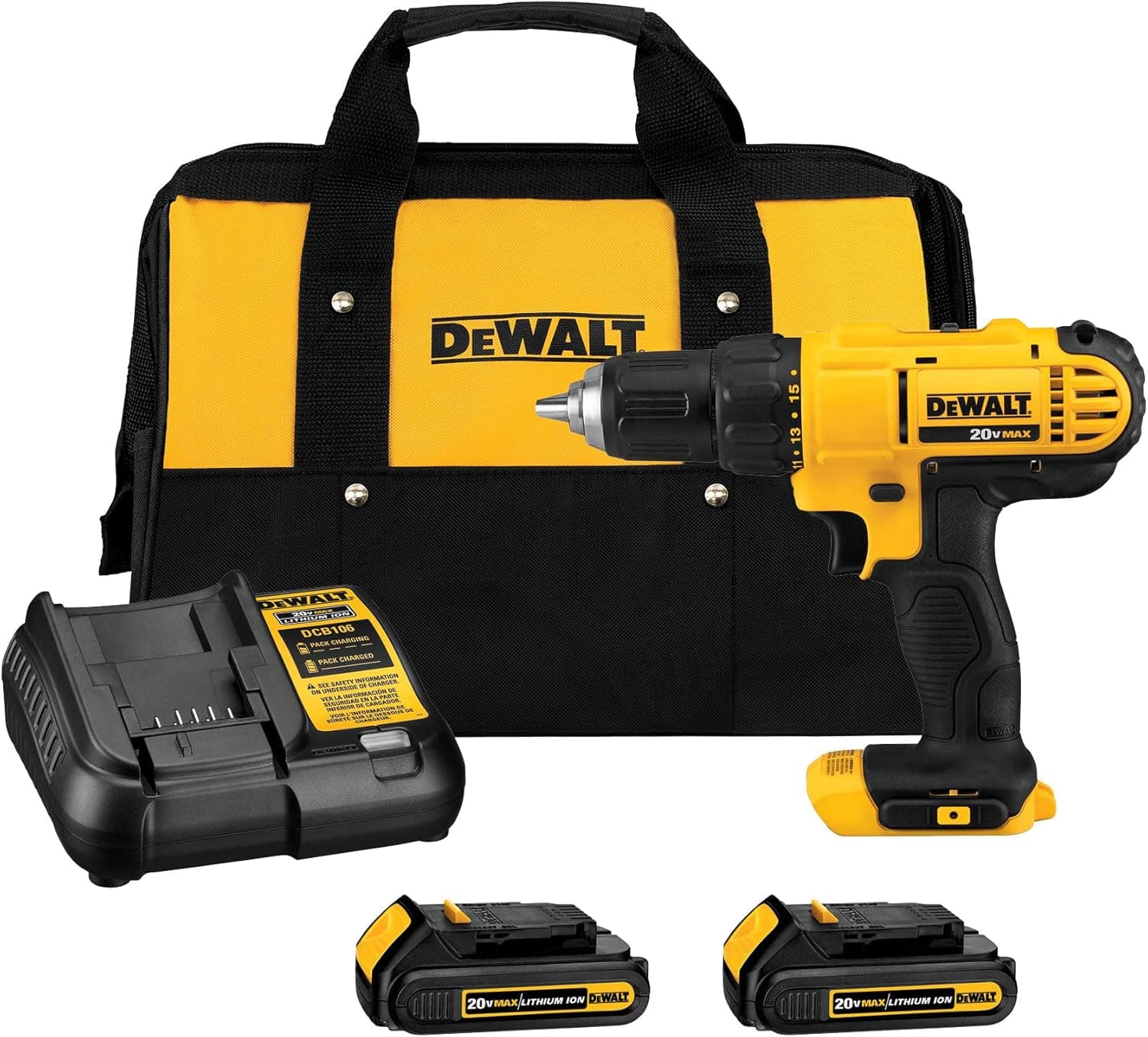 DEWALT 20V MAX Cordless Drill Driver Set, DCD771C2